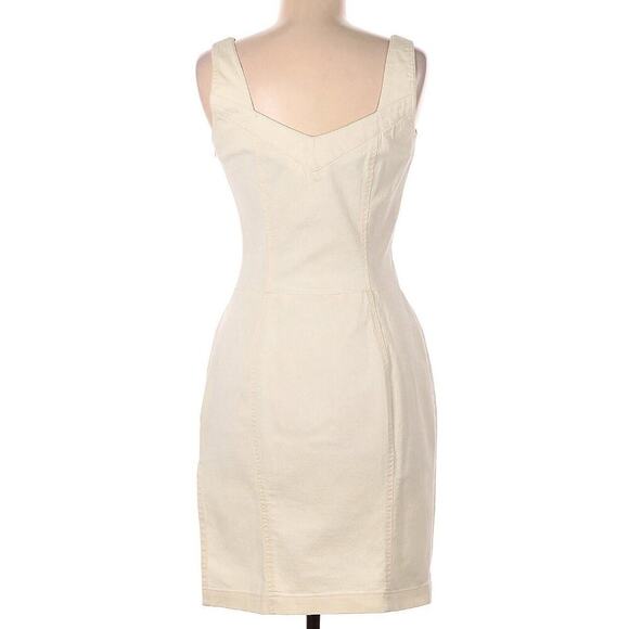 Vintage John Galliano 90s Denim Stretch Bodycon Mini Short Dress 10 M 1990s Y2k - Picture 2 of 4